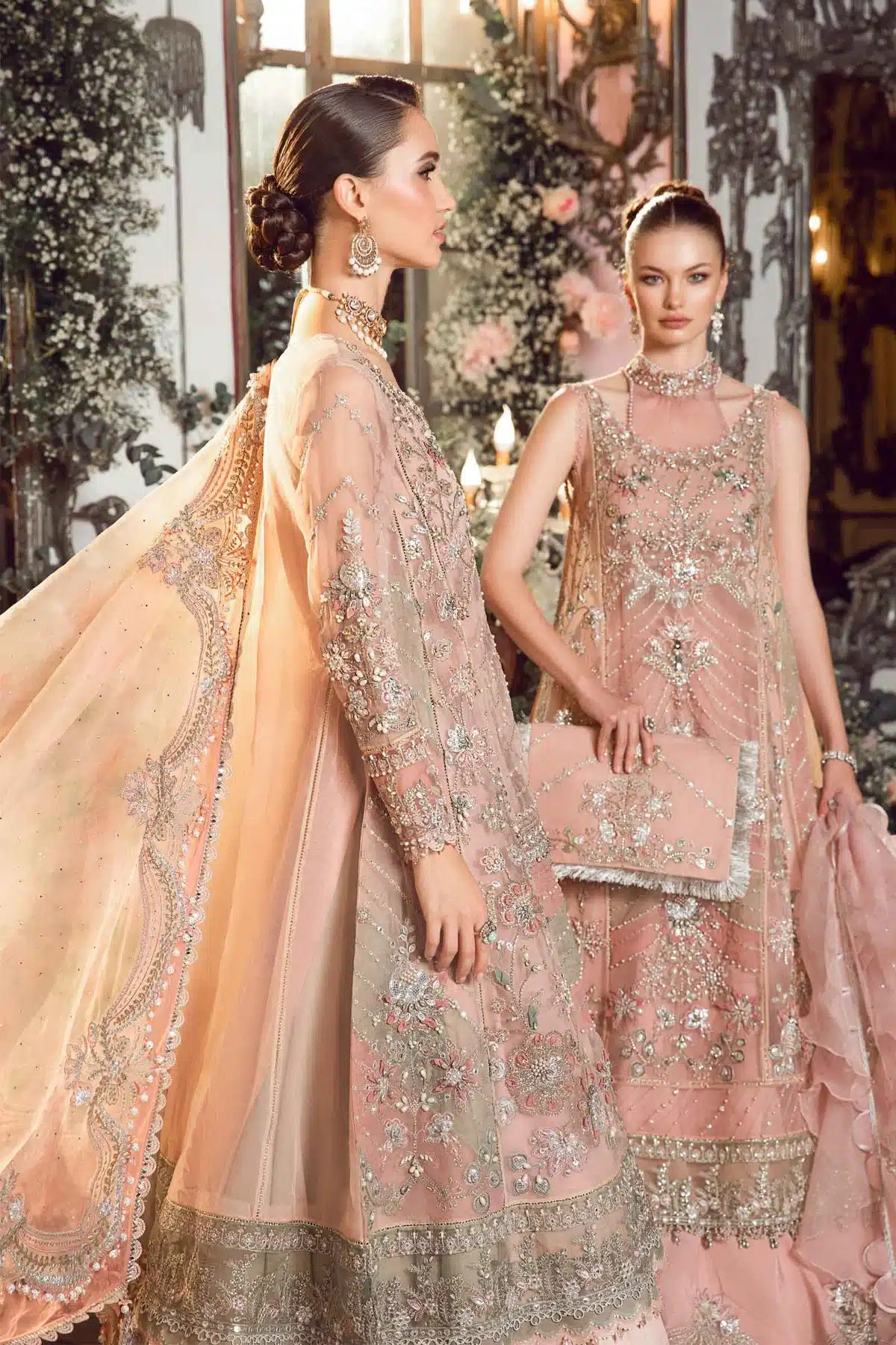 Maria B | Mbroidered Wedding Edition 23 | Pastel Pink BD-2706 -  Maria B Bridal - Original Designer Dress - House of Maryam