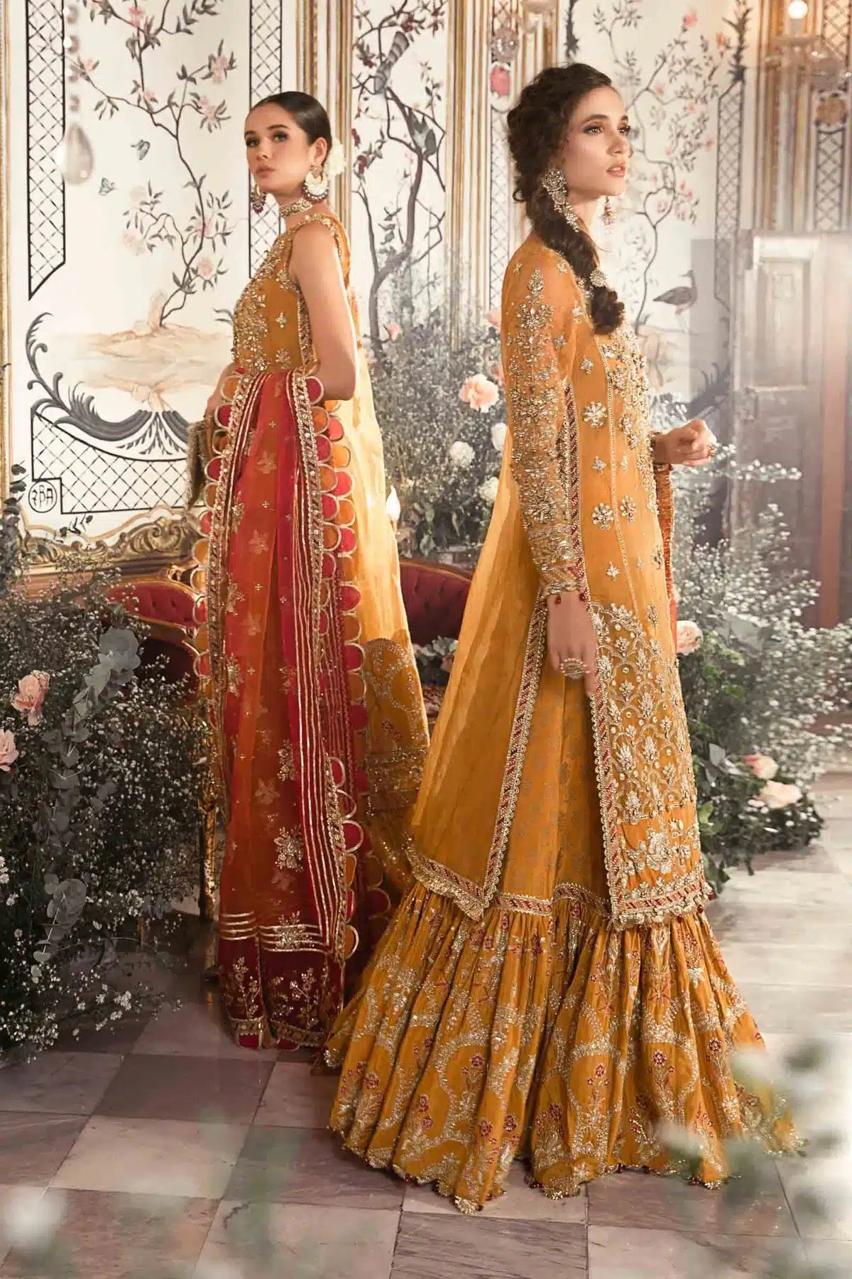 Maria B | Mbroidered Wedding Edition 23 | Mustard BD-2707 -  Maria B Bridal - Original Designer Dress - House of Maryam