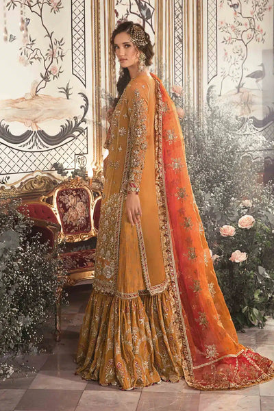 Maria B | Mbroidered Wedding Edition 23 | Mustard BD-2707 -  Maria B Bridal - Original Designer Dress - House of Maryam