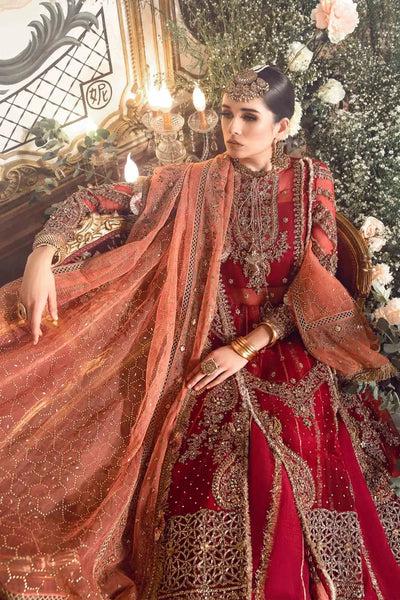 Maria B | Mbroidered Wedding Edition 23 | Maroon BD-2708 -  Maria B Bridal - Original Designer Dress - House of Maryam