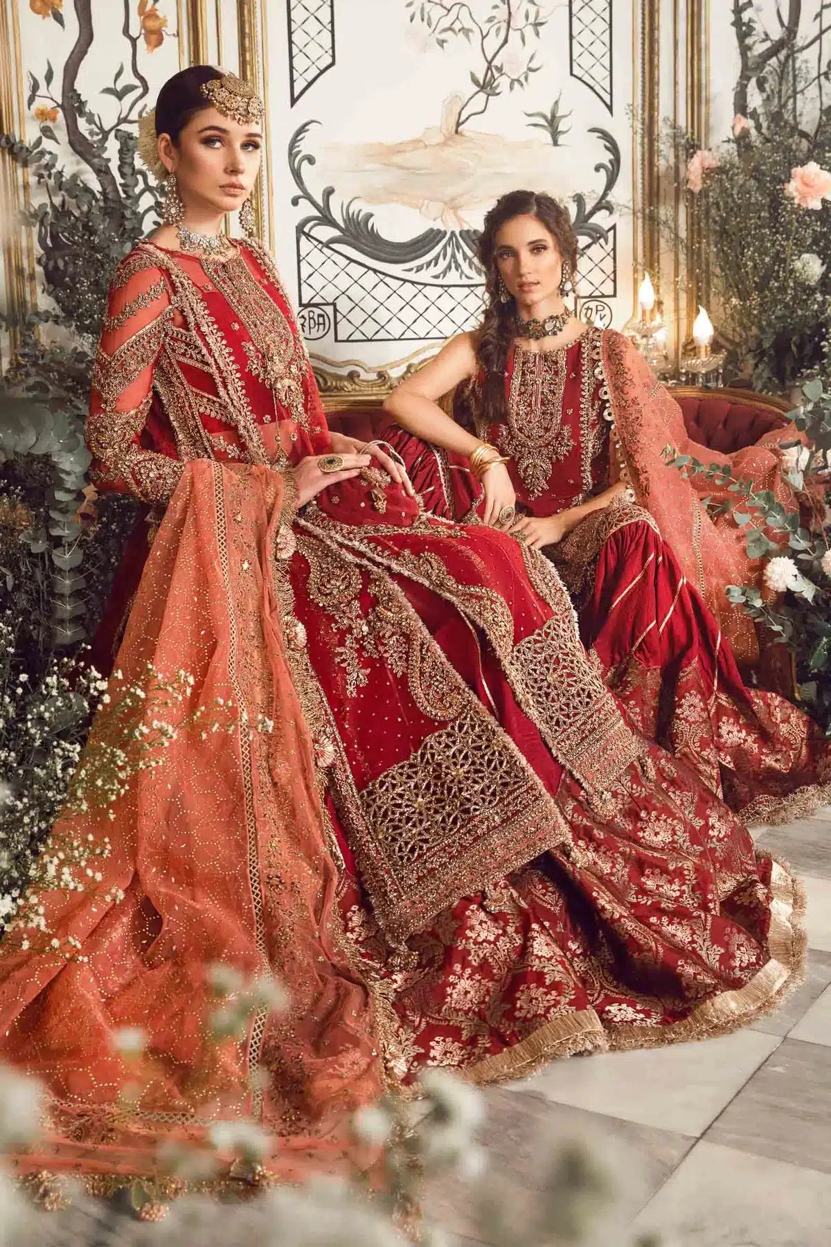 Maria B | Mbroidered Wedding Edition 23 | Maroon BD-2708 -  Maria B Bridal - Original Designer Dress - House of Maryam