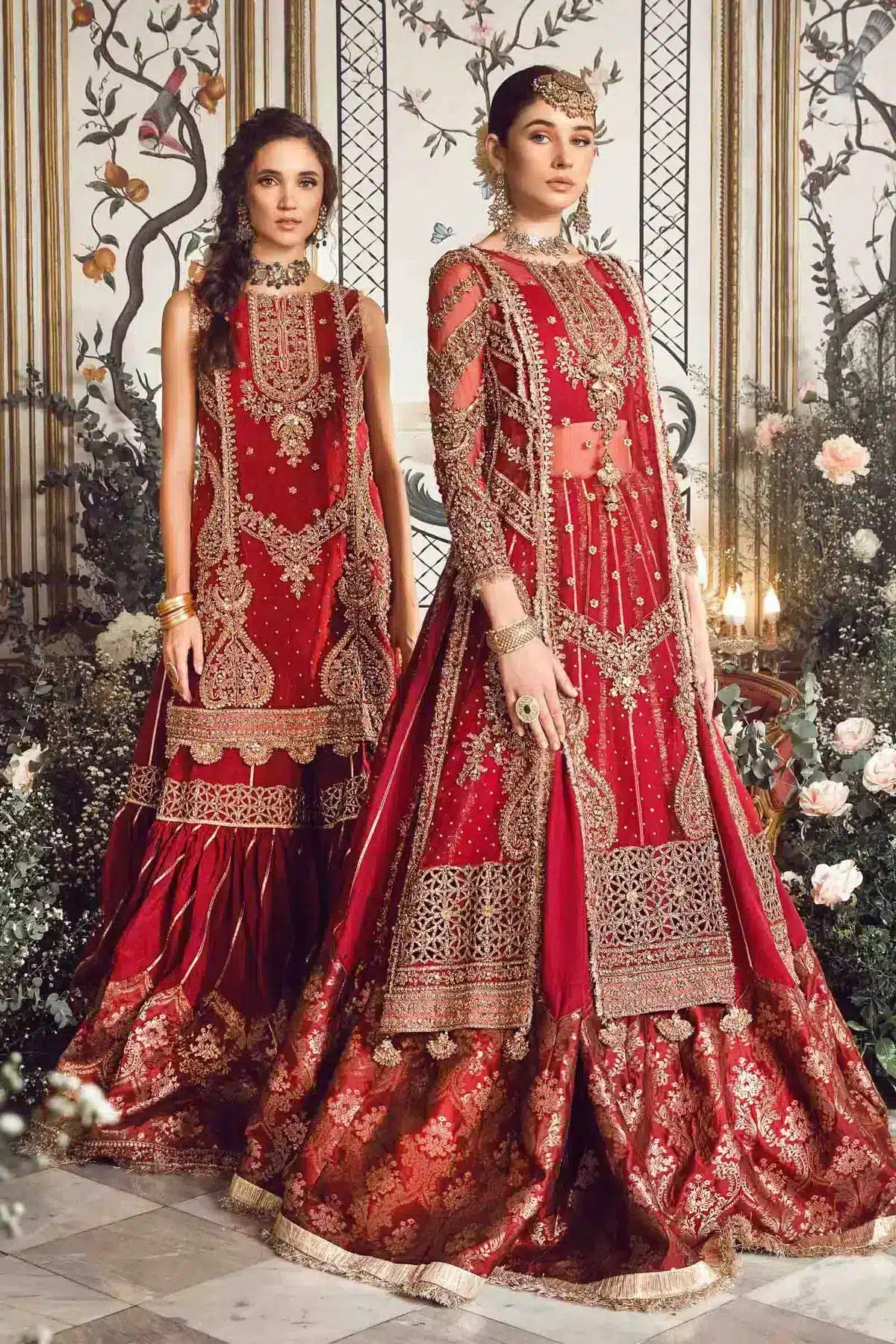 Maria B | Mbroidered Wedding Edition 23 | Maroon BD-2708 -  Maria B Bridal - Original Designer Dress - House of Maryam