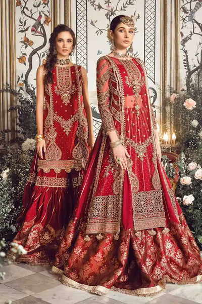 Maria B | Mbroidered Wedding Edition 23 | Maroon BD-2708 -  Maria B Bridal - Original Designer Dress - House of Maryam