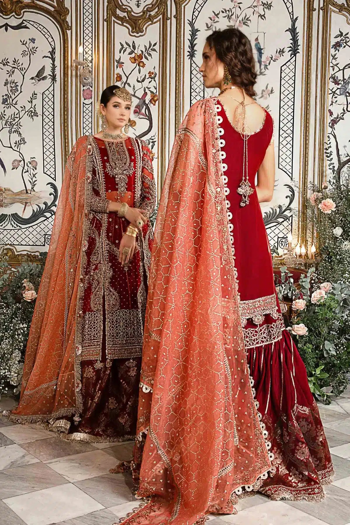 Maria B | Mbroidered Wedding Edition 23 | Maroon BD-2708 -  Maria B Bridal - Original Designer Dress - House of Maryam