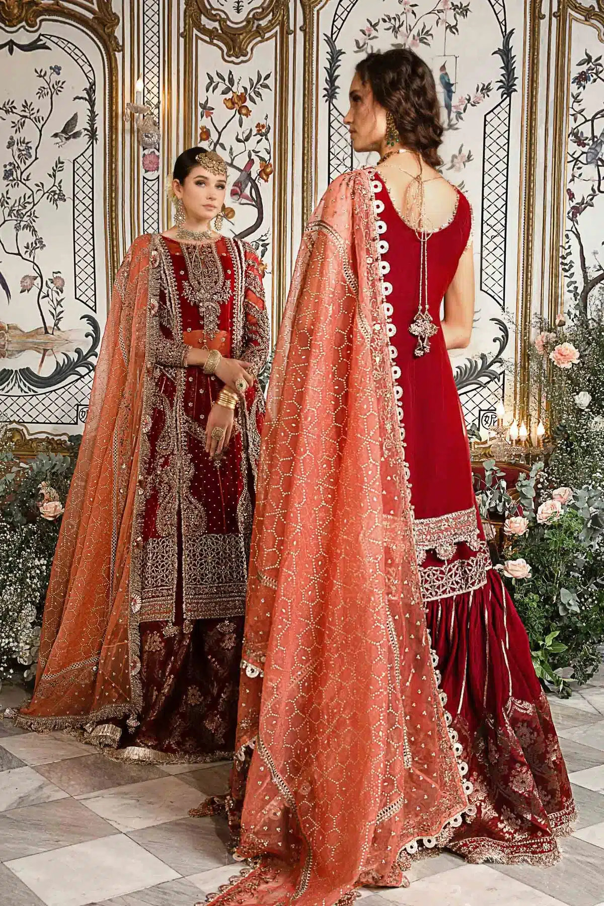 Maria B | Mbroidered Wedding Edition 23 | Maroon BD-2708 -  Maria B Bridal - Original Designer Dress - House of Maryam