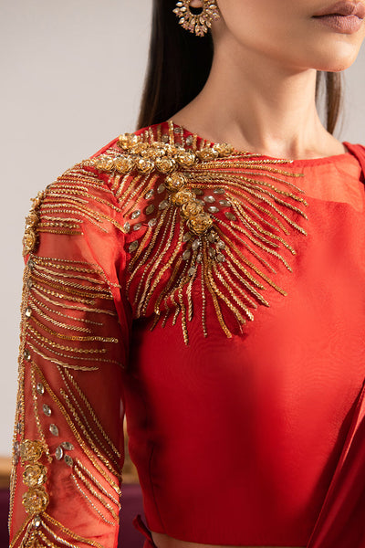 Maria Osama Khan | Tiffany Formals | Carnelian -  Maria Osama Khan Formal - Original Designer Dress - House of Maryam