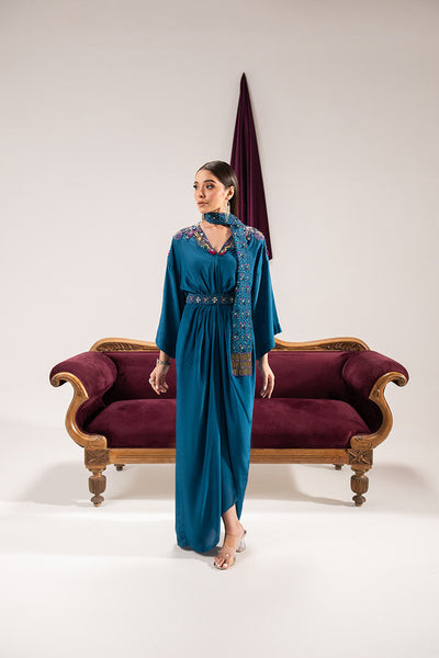 Maria Osama Khan | Tiffany Formals | Sapphire -  Maria Osama Khan Formal - Original Designer Dress - House of Maryam