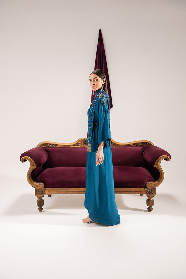 Maria Osama Khan | Tiffany Formals | Sapphire -  Maria Osama Khan Formal - Original Designer Dress - House of Maryam