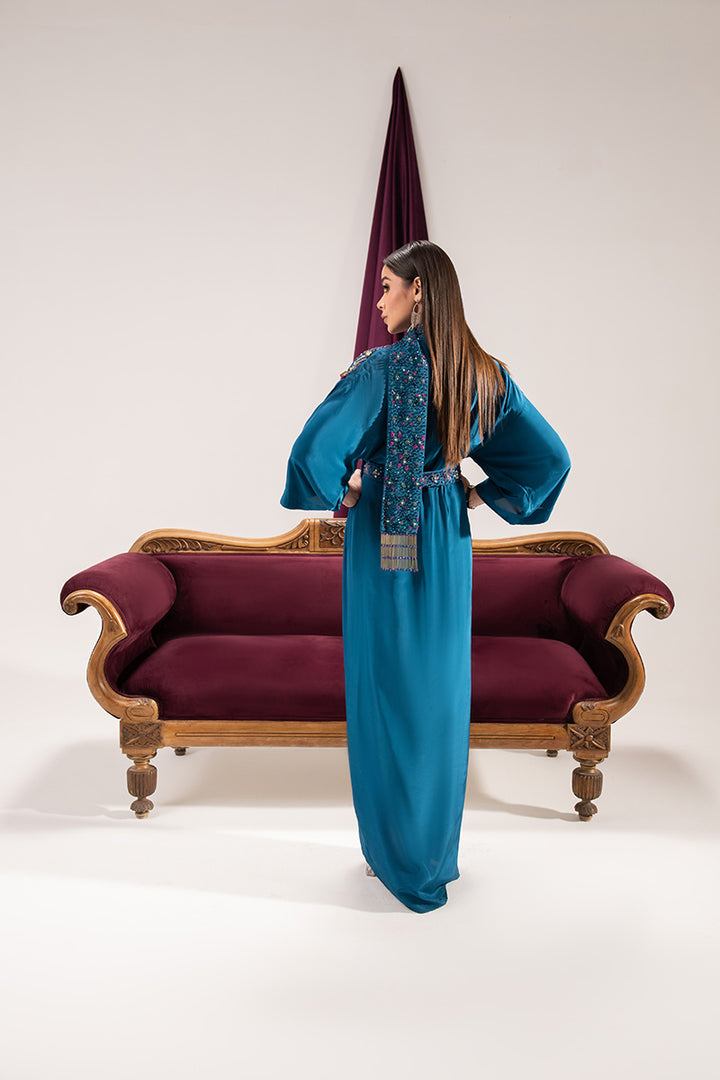 Maria Osama Khan | Tiffany Formals | Sapphire -  Maria Osama Khan Formal - Original Designer Dress - House of Maryam