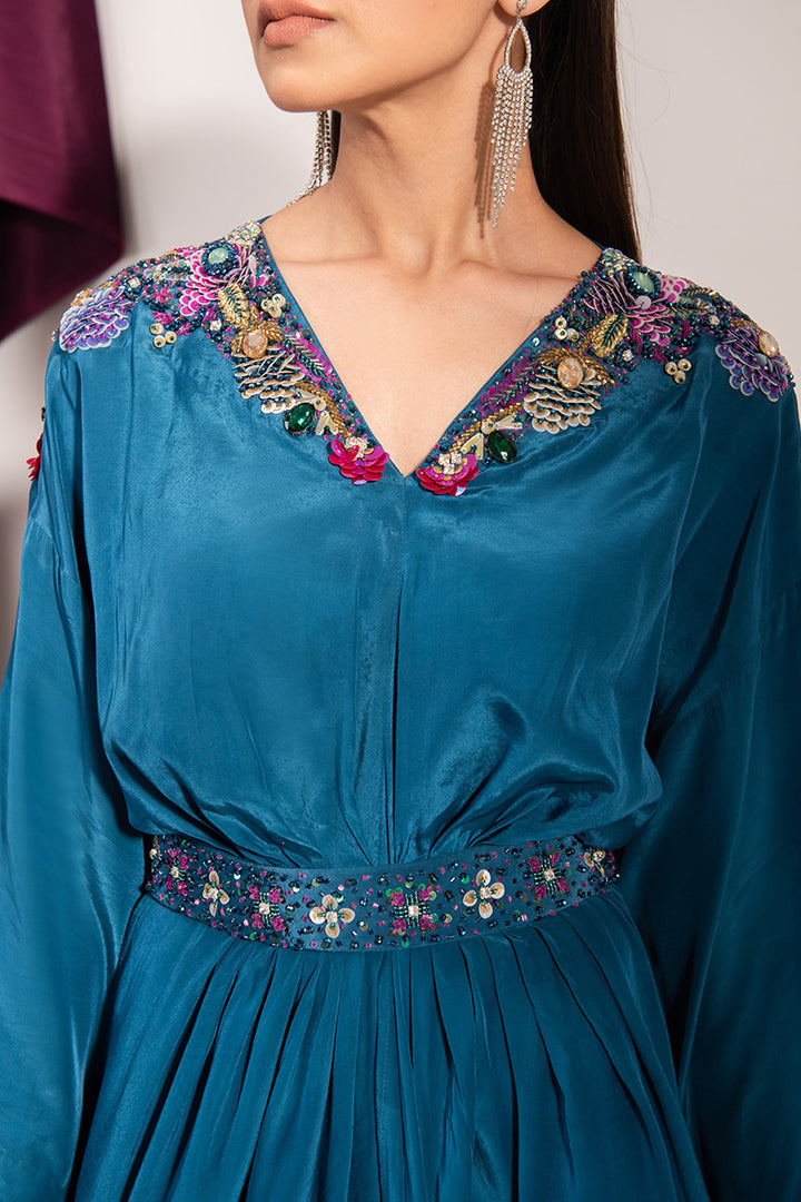 Maria Osama Khan | Tiffany Formals | Sapphire -  Maria Osama Khan Formal - Original Designer Dress - House of Maryam