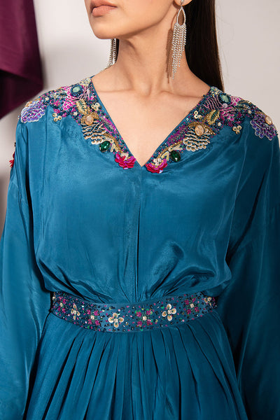 Maria Osama Khan | Tiffany Formals | Sapphire -  Maria Osama Khan Formal - Original Designer Dress - House of Maryam