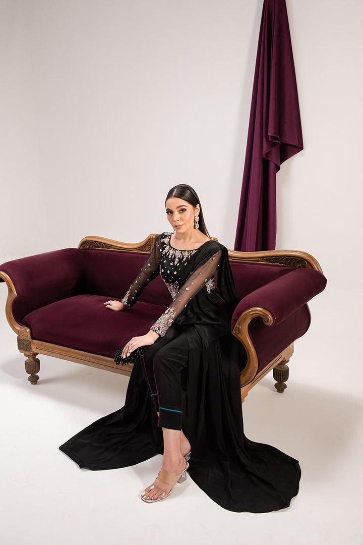 Maria Osama Khan | Tiffany Formals | Obsidian by Designer Maria Osama Khan - House of Maryam - Pakistani Designer Ethnic Wear in {{ shop.shopifyCountryName }}