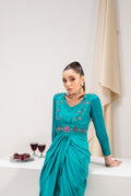 Maria Osama Khan | Tiffany Formals | Aquamarine by Designer Maria Osama Khan - House of Maryam - Pakistani Designer Ethnic Wear in {{ shop.shopifyCountryName }}