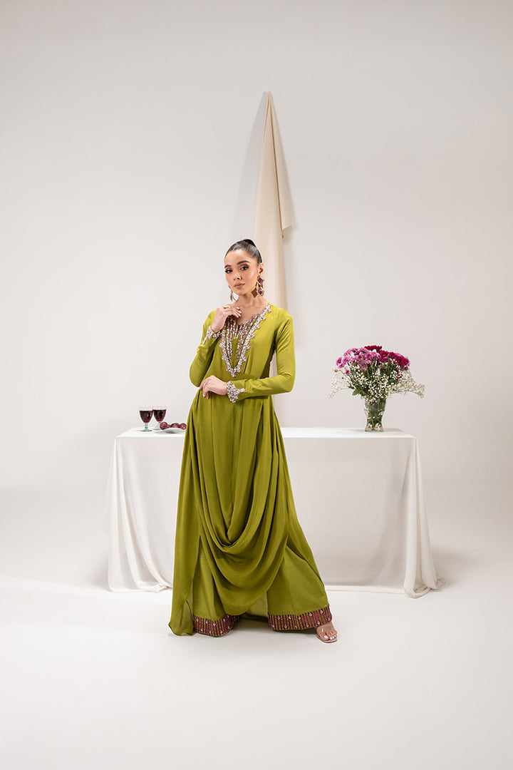 Maria Osama Khan | Tiffany Formals | Peridot -  Maria Osama Khan Formal - Original Designer Dress - House of Maryam