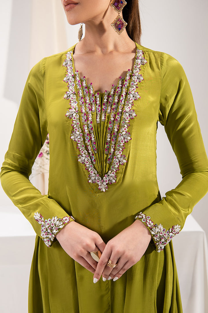 Maria Osama Khan | Tiffany Formals | Peridot -  Maria Osama Khan Formal - Original Designer Dress - House of Maryam