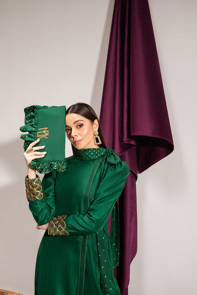 Maria Osama Khan | Tiffany Formals | Emerald -  Maria Osama Khan Formal - Original Designer Dress - House of Maryam
