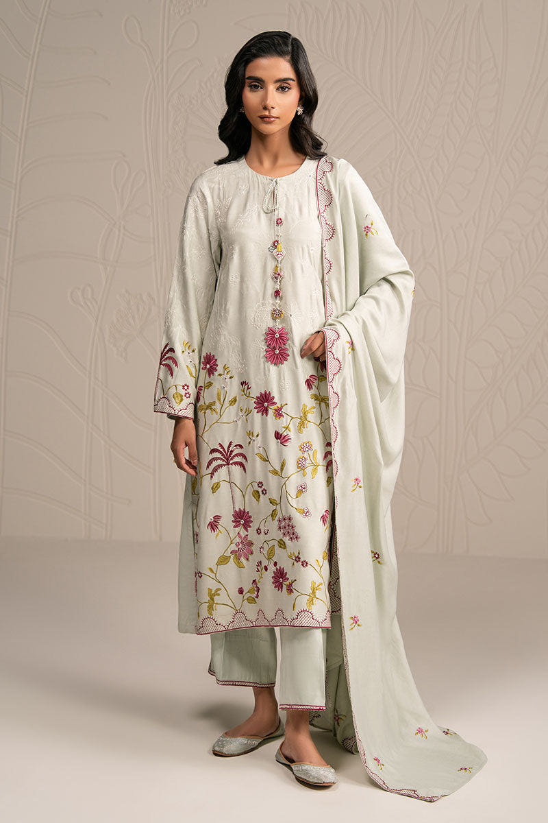 Cross Stitch | Exclusive Pret | Pastel Grove-3PC (Shirt, Trouser & Dupatta)