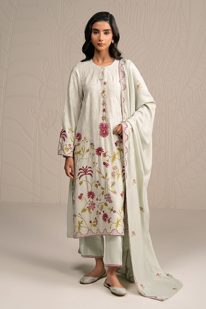 Cross Stitch | Exclusive Pret | Pastel Grove-3PC (Shirt, Trouser & Dupatta)-1