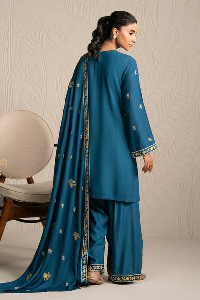 Cross Stitch | Exclusive Pret | Mystic Teal-3PC (Shirt, Trouser & Dupatta)