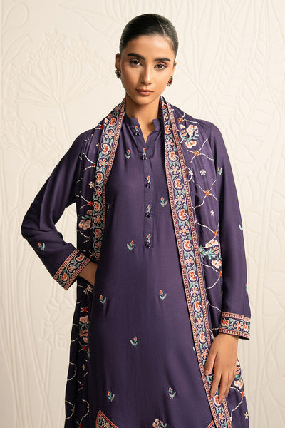 Cross Stitch | Exclusive Pret | Mulberry Garnet-3PC (Shirt, Trouser & Dupatta)