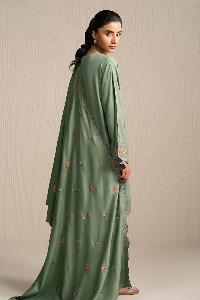 Cross Stitch | Exclusive Pret | Ash Moss-3PC (Shirt, Trouser & Dupatta), image 6