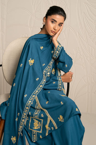 Cross Stitch | Exclusive Pret | Mystic Teal-3PC (Shirt, Trouser & Dupatta)