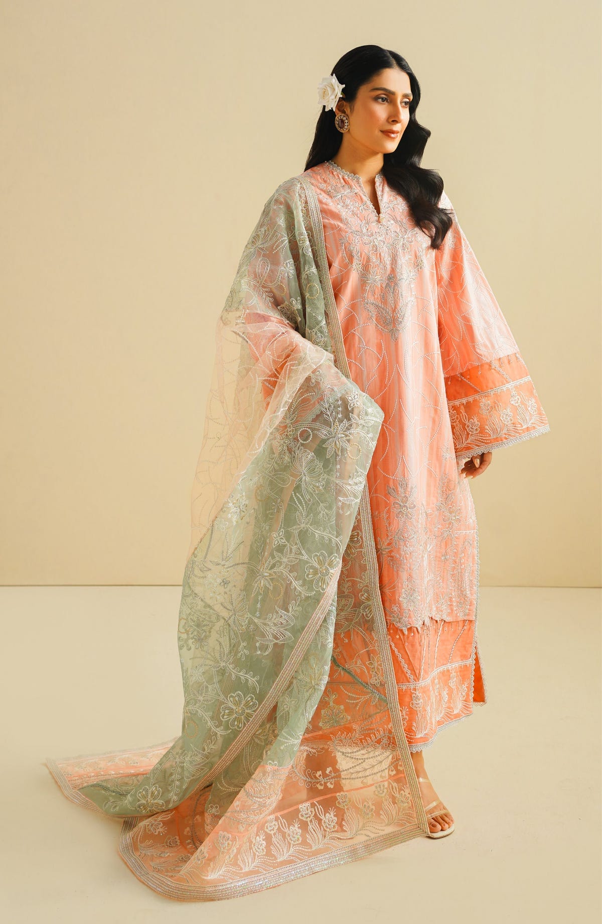 Maryum N Maria | Eid Luxury Lawn 24 | Aiza -  Maryum N Maria Luxury - Original Designer Dress - House of Maryam