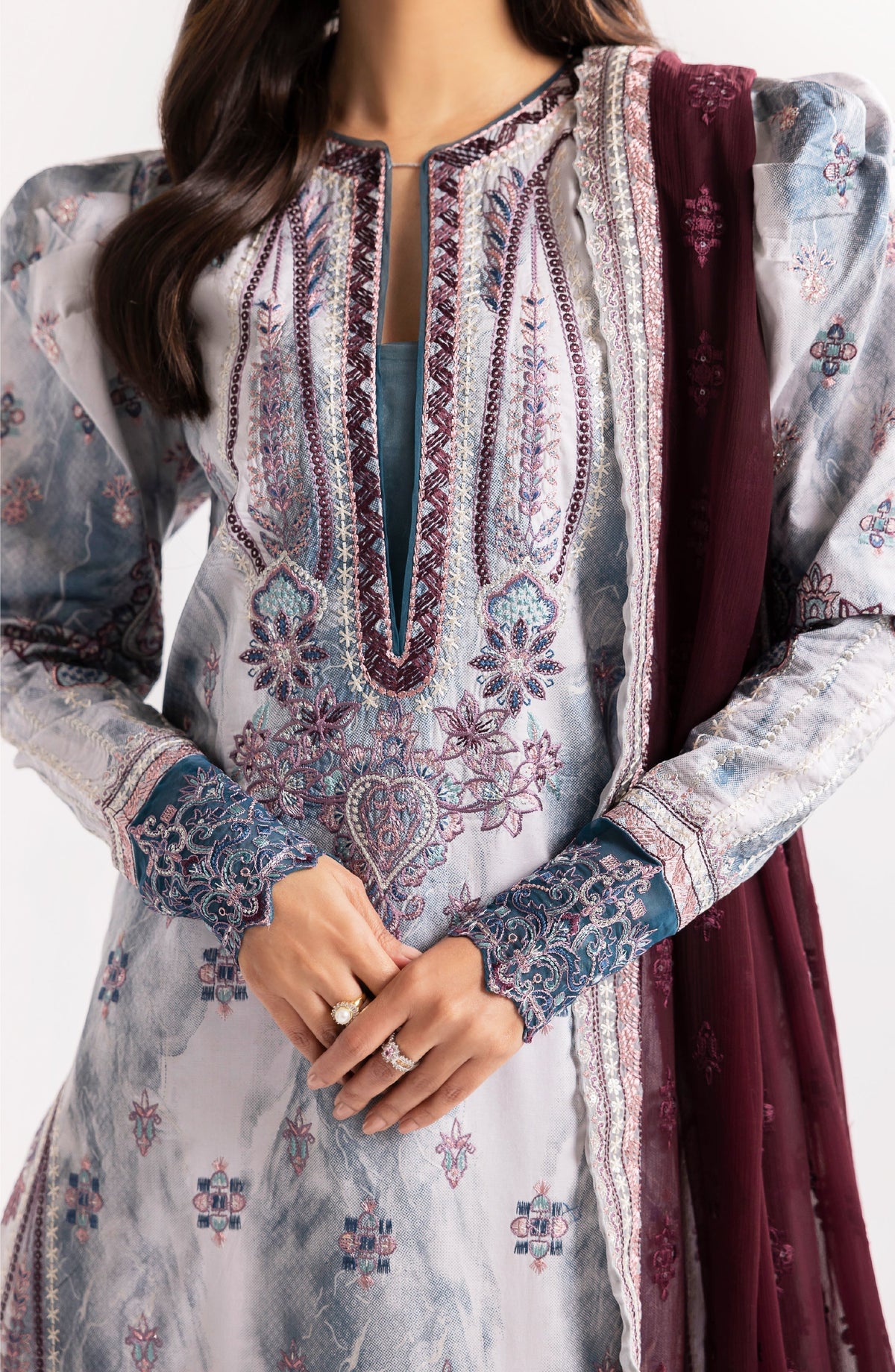 Maryum N Maria | Eid Luxury Lawn 24 | Jahanara -  Maryum N Maria Luxury - Original Designer Dress - House of Maryam