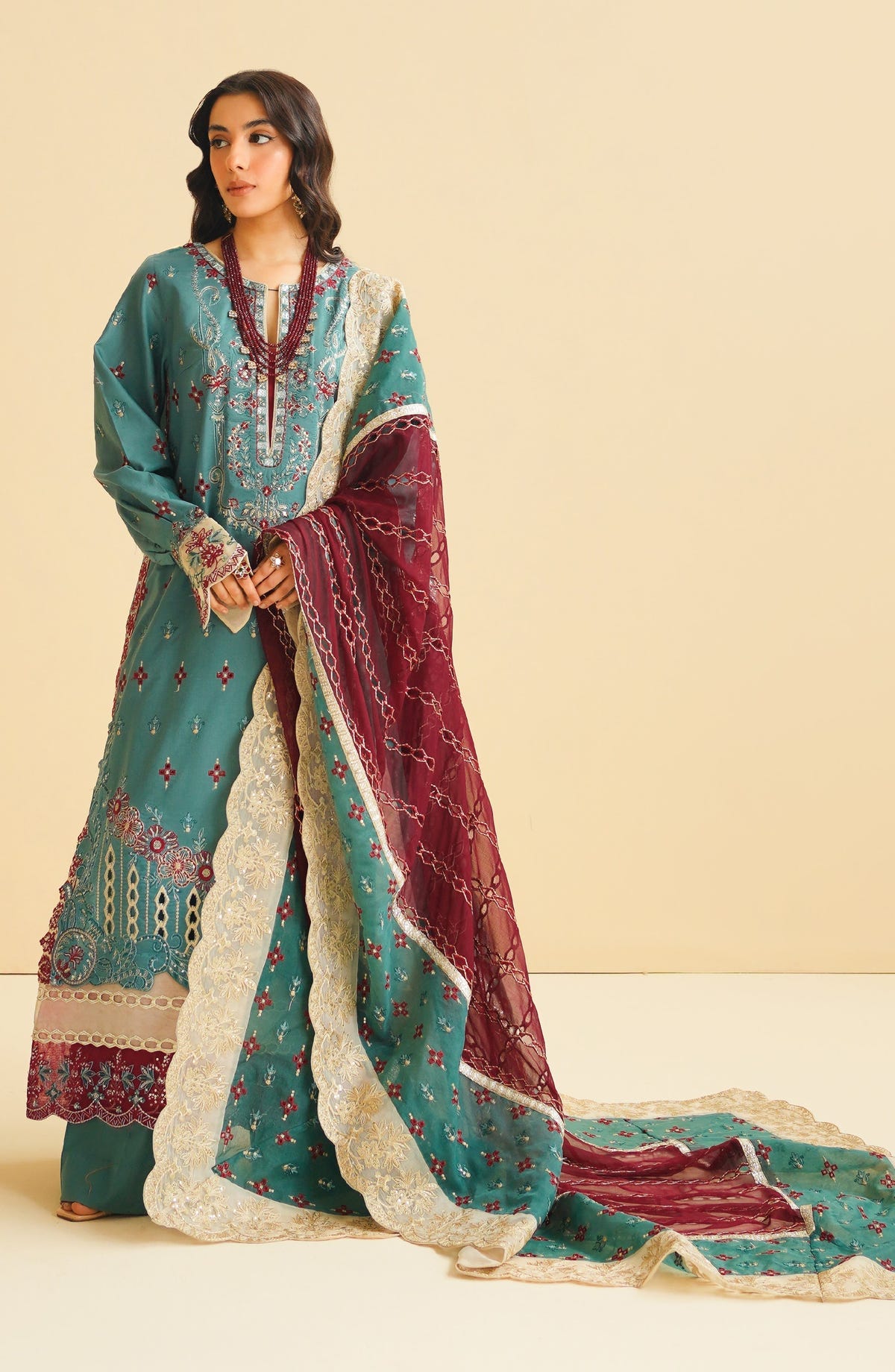 Maryum N Maria | Eid Luxury Lawn 24 | Laila -  Maryum N Maria Luxury - Original Designer Dress - House of Maryam