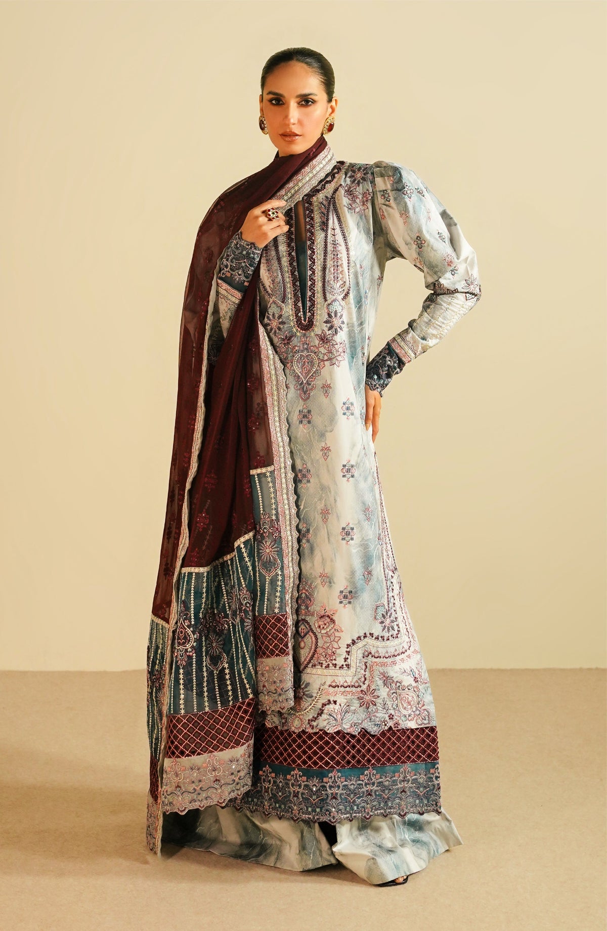 Maryum N Maria | Eid Luxury Lawn 24 | Jahanara -  Maryum N Maria Luxury - Original Designer Dress - House of Maryam