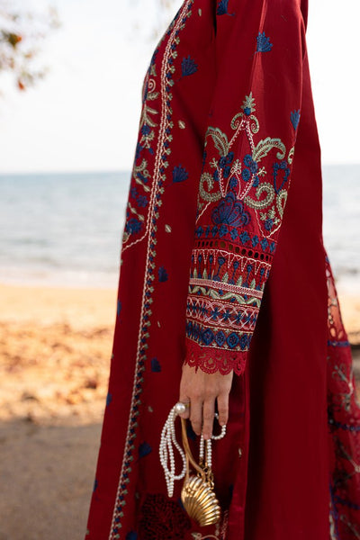 Marjjan | Fasana Lawn | MBL-07 A-Brand:Marjjan-Type:Ladies Clothes-Maroon-Lawn-House of Maryam- Buy in UK, USA