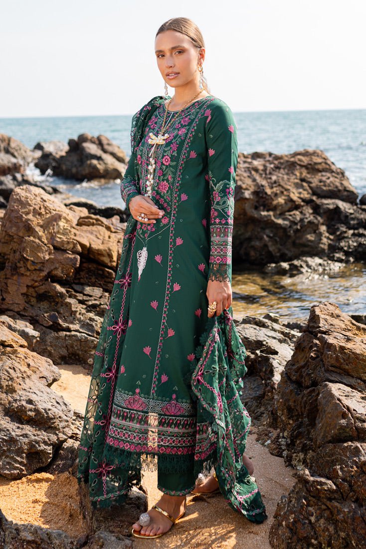 Marjjan | Fasana Lawn | MBL-07 B-Brand:Marjjan-Type:Ladies Clothes-Teal Green-Lawn-House of Maryam- Buy in UK, USA