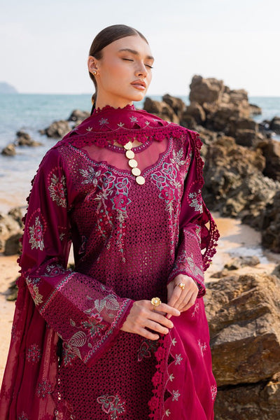 Marjjan | Fasana Lawn | MBL-08 A-Brand:Marjjan-Type:Ladies Clothes-Magenta-Lawn-House of Maryam- Buy in UK, USA