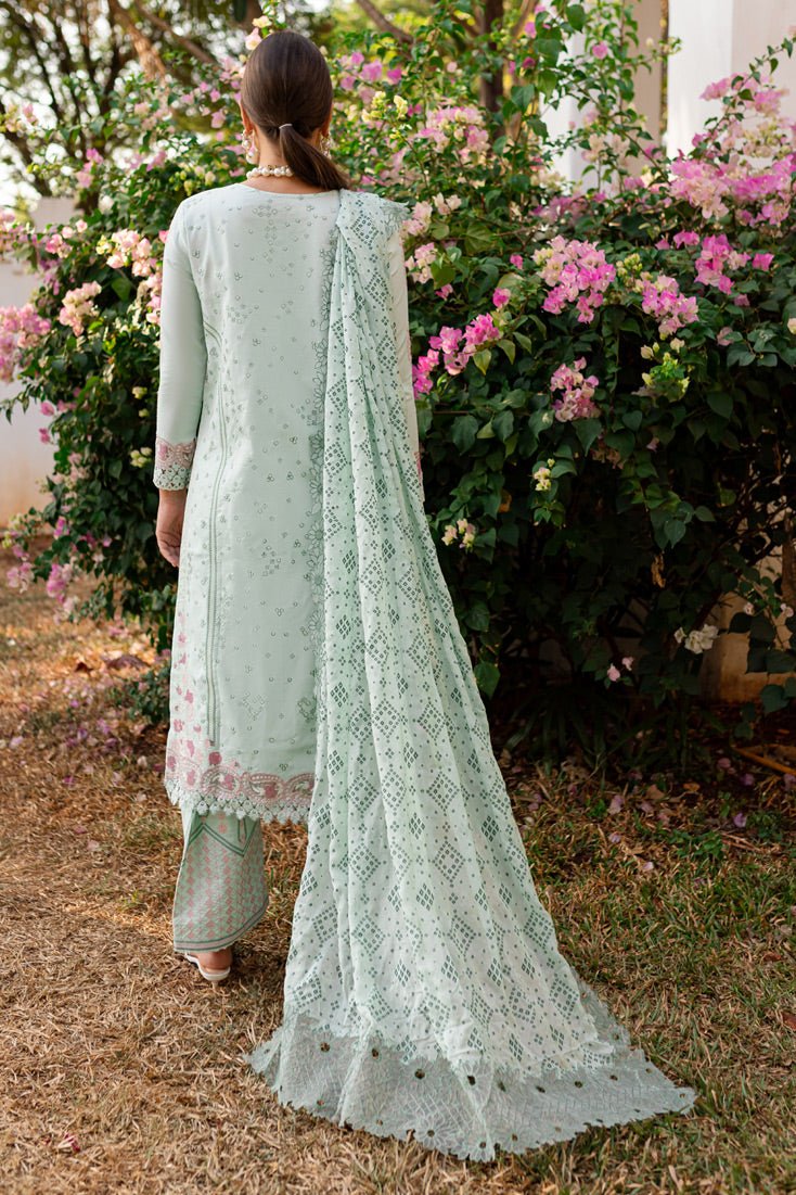 Marjjan | Fasana Lawn | MBL-09 A-Brand:Marjjan-Type:Ladies Clothes-Ice Blue-Lawn-House of Maryam- Buy in UK, USA