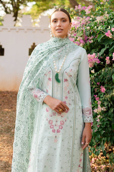 Marjjan | Fasana Lawn | MBL-09 A-Brand:Marjjan-Type:Ladies Clothes-Ice Blue-Lawn-House of Maryam- Buy in UK, USA