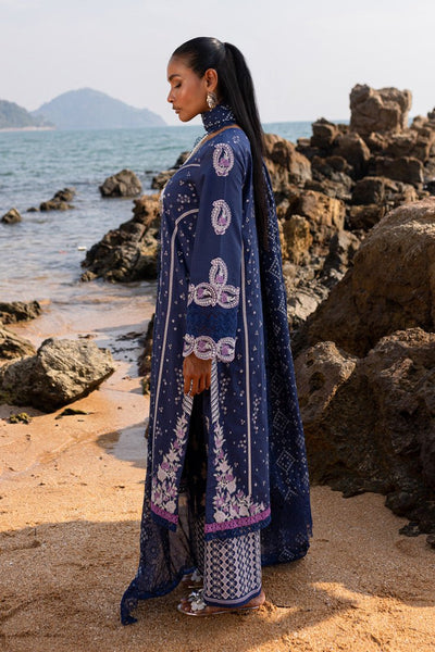 Marjjan | Fasana Lawn | MBL-09 B-Brand:Marjjan-Type:Ladies Clothes-Navy-Lawn-House of Maryam- Buy in UK, USA