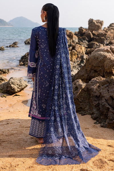 Marjjan | Fasana Lawn | MBL-09 B-Brand:Marjjan-Type:Ladies Clothes-Navy-Lawn-House of Maryam- Buy in UK, USA