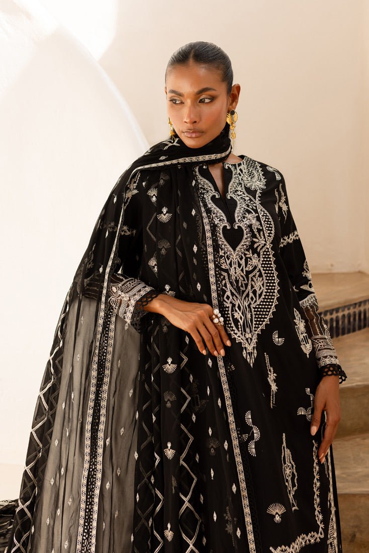 Marjjan | Fasana Lawn | MBL-10 A-Brand:Marjjan-Type:Ladies Clothes-Black-Lawn-House of Maryam- Buy in UK, USA