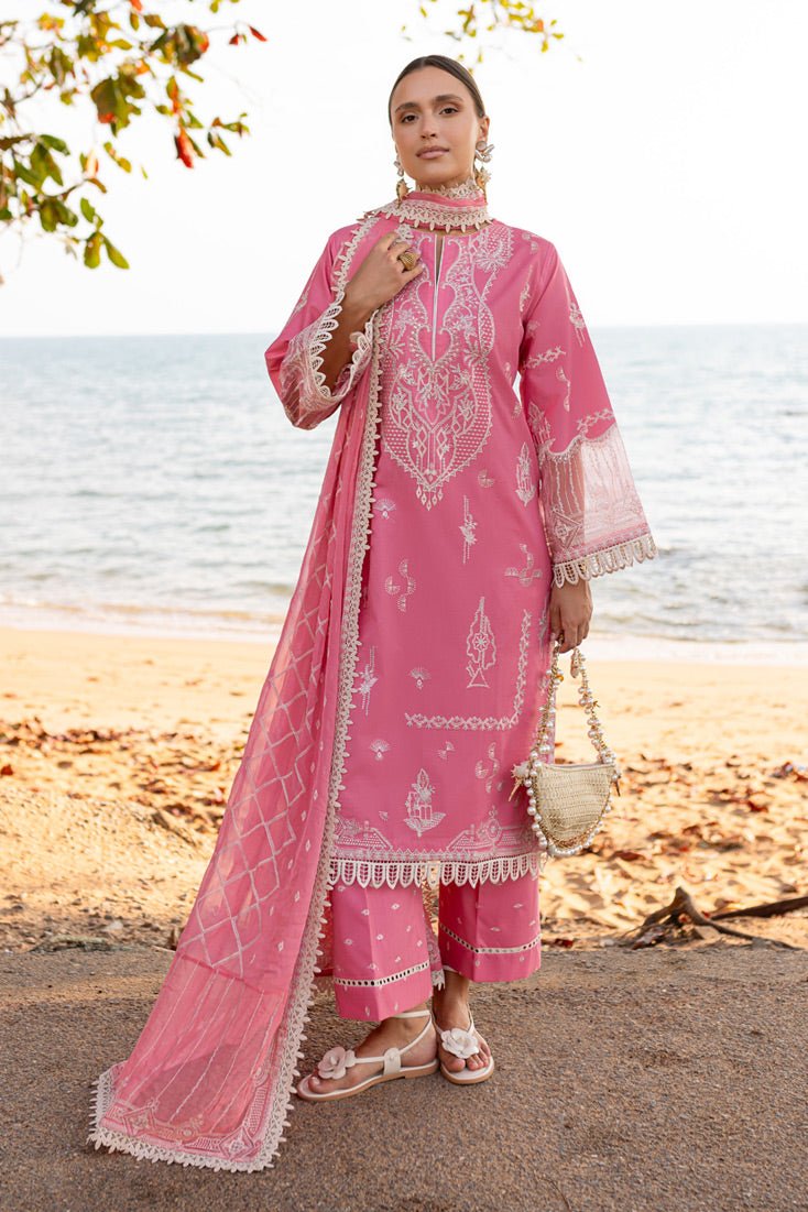Marjjan | Fasana Lawn | MBL-10 B-Brand:Marjjan-Type:Ladies Clothes-Pink-Lawn-House of Maryam- Buy in UK, USA