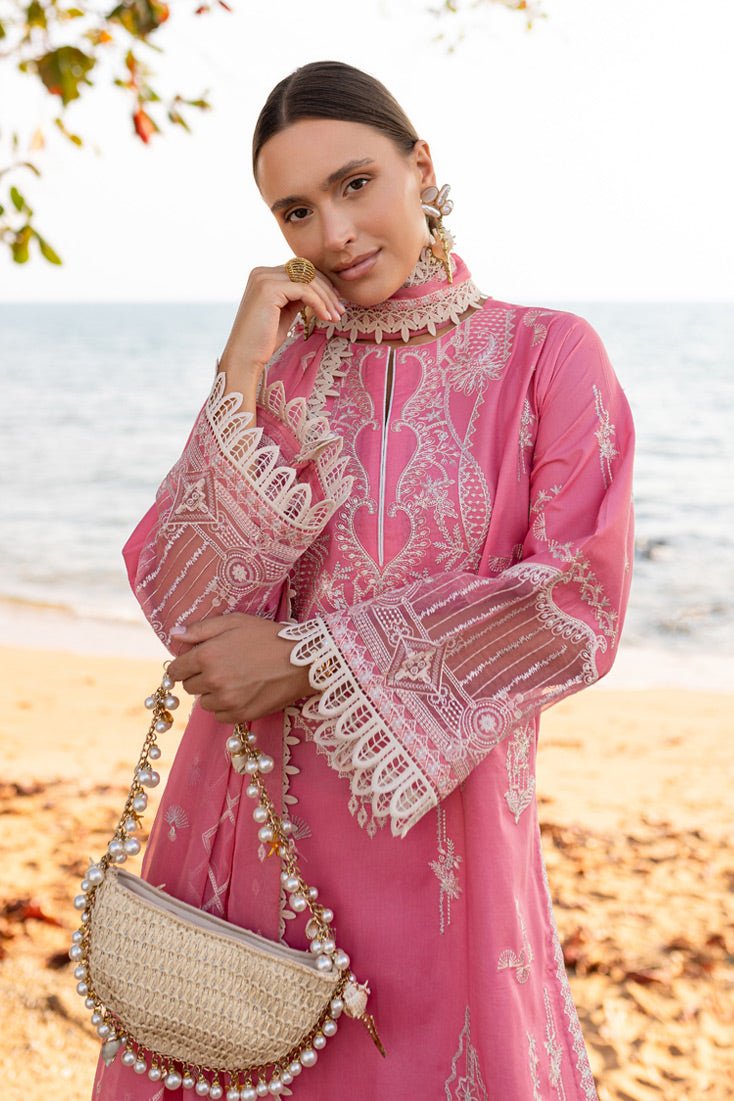 Marjjan | Fasana Lawn | MBL-10 B-Brand:Marjjan-Type:Ladies Clothes-Pink-Lawn-House of Maryam- Buy in UK, USA