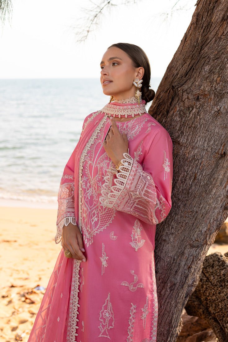 Marjjan | Fasana Lawn | MBL-10 B-Brand:Marjjan-Type:Ladies Clothes-Pink-Lawn-House of Maryam- Buy in UK, USA