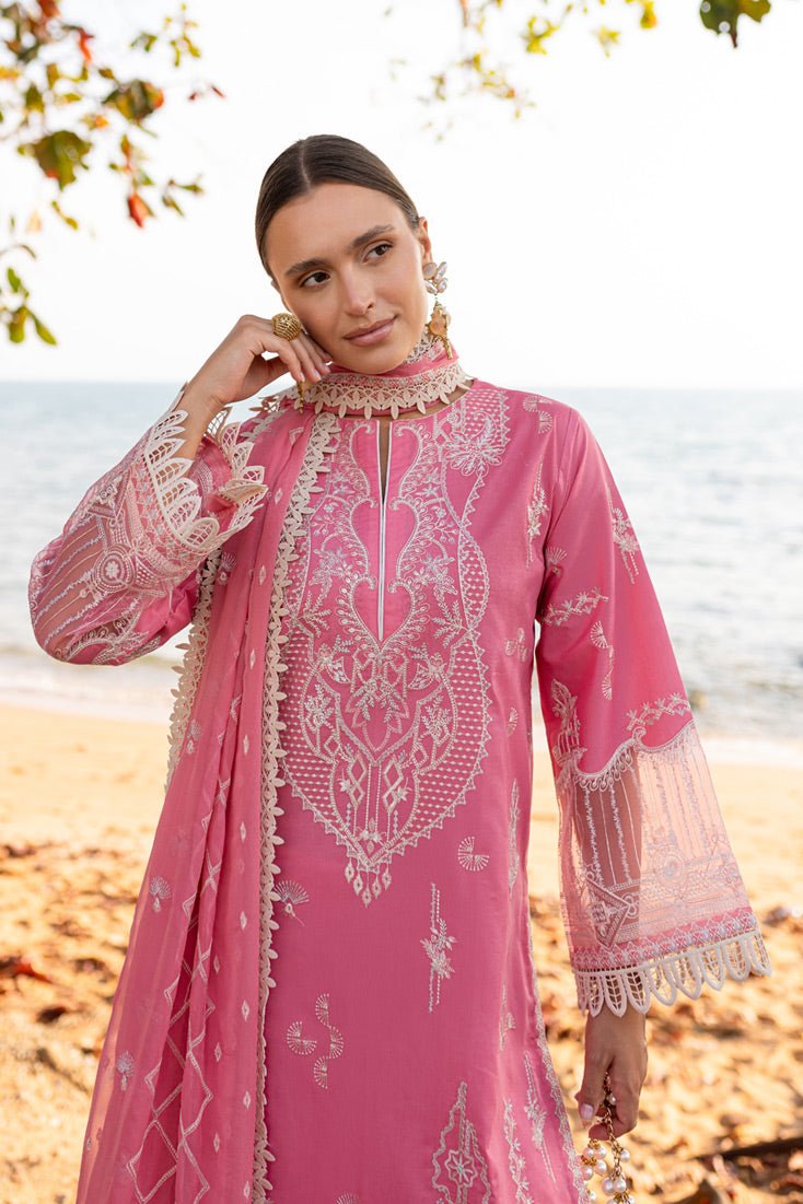 Marjjan | Fasana Lawn | MBL-10 B-Brand:Marjjan-Type:Ladies Clothes-Pink-Lawn-House of Maryam- Buy in UK, USA