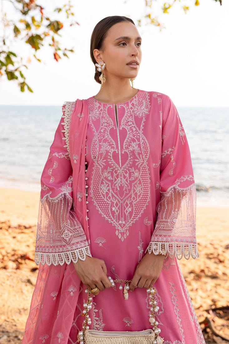 Marjjan | Fasana Lawn | MBL-10 B-Brand:Marjjan-Type:Ladies Clothes-Pink-Lawn-House of Maryam- Buy in UK, USA