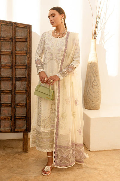 Marjjan | Fasana Lawn | MBL-11 A-Brand:Marjjan-Type:Ladies Clothes-Ivory-Lawn-House of Maryam- Buy in UK, USA
