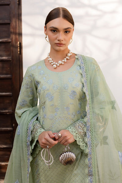 Marjjan | Fasana Lawn | MBL-11 B-Brand:Marjjan-Type:Ladies Clothes-Lawn-Mint Gray-House of Maryam- Buy in UK, USA