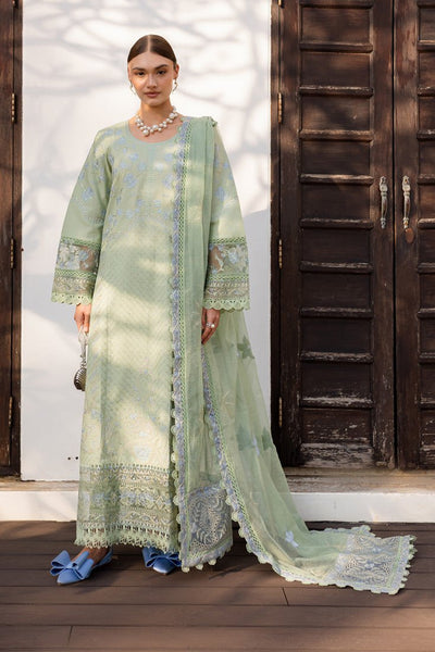 Marjjan | Fasana Lawn | MBL-11 B-Brand:Marjjan-Type:Ladies Clothes-Lawn-Mint Gray-House of Maryam- Buy in UK, USA