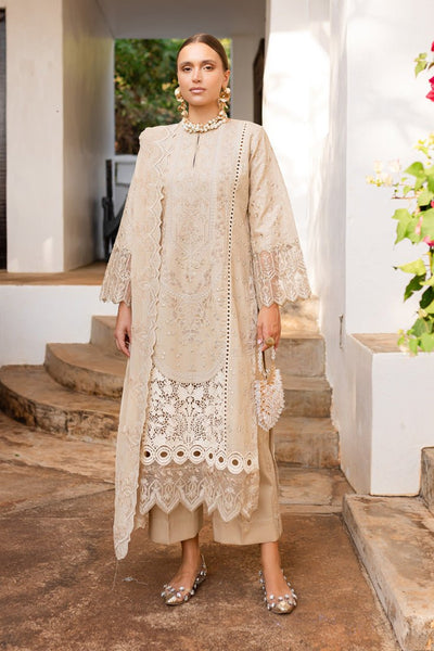 Marjjan | Fasana Lawn | MBL-12 A-Brand:Marjjan-Type:Ladies Clothes-Beige-Lawn-House of Maryam- Buy in UK, USA