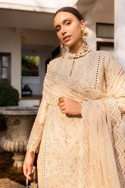 Marjjan | Fasana Lawn | MBL-12 A-Brand:Marjjan-Type:Ladies Clothes-Beige-Lawn-House of Maryam- Buy in UK, USA