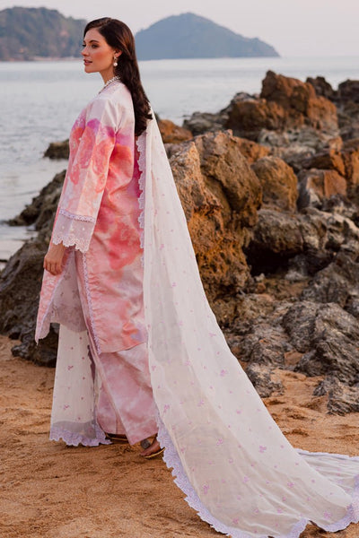 Marjjan | Sahil Lawn | MPL-86 A (Pink)-Brand:Marjjan-Type:Ladies Clothes-Pink-Bana Dora-House of Maryam- Buy in UK, USA