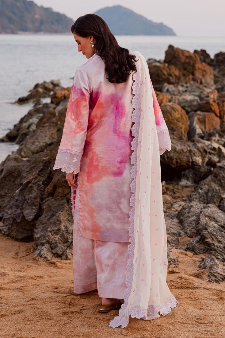 Marjjan | Sahil Lawn | MPL-86 A (Pink)-Brand:Marjjan-Type:Ladies Clothes-Pink-Bana Dora-House of Maryam- Buy in UK, USA